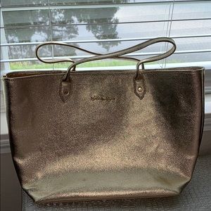Lily Pulitzer gold tote with dust bag